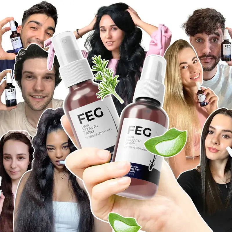 🌿 FEG Plus Hair Growth Spray 💧 | 🌟 Anti-Hair Loss Treatment for Men & Women 🧑‍🦱👩‍🦰 | ⚡ Boosts Regrowth & Thickens Hair 💪 | Minoxidil + Herbal Extracts 🌱 | 50ml Bottle